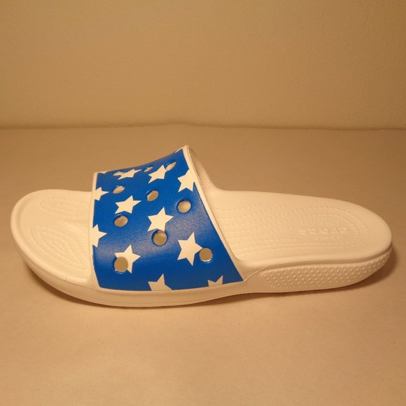 Crocs Size 7 CLASSIC AMERICAN FLAG SLIDE New Shoes main image 10